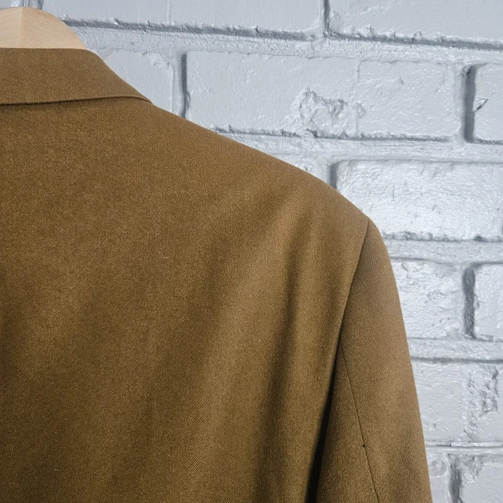 Bill Blass Mens Blazer 46L Cashmere Brown Dick‎ Bruhn Coat Suit Jacket